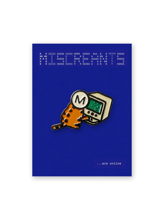 Front — Computer Cat Enamel Pin