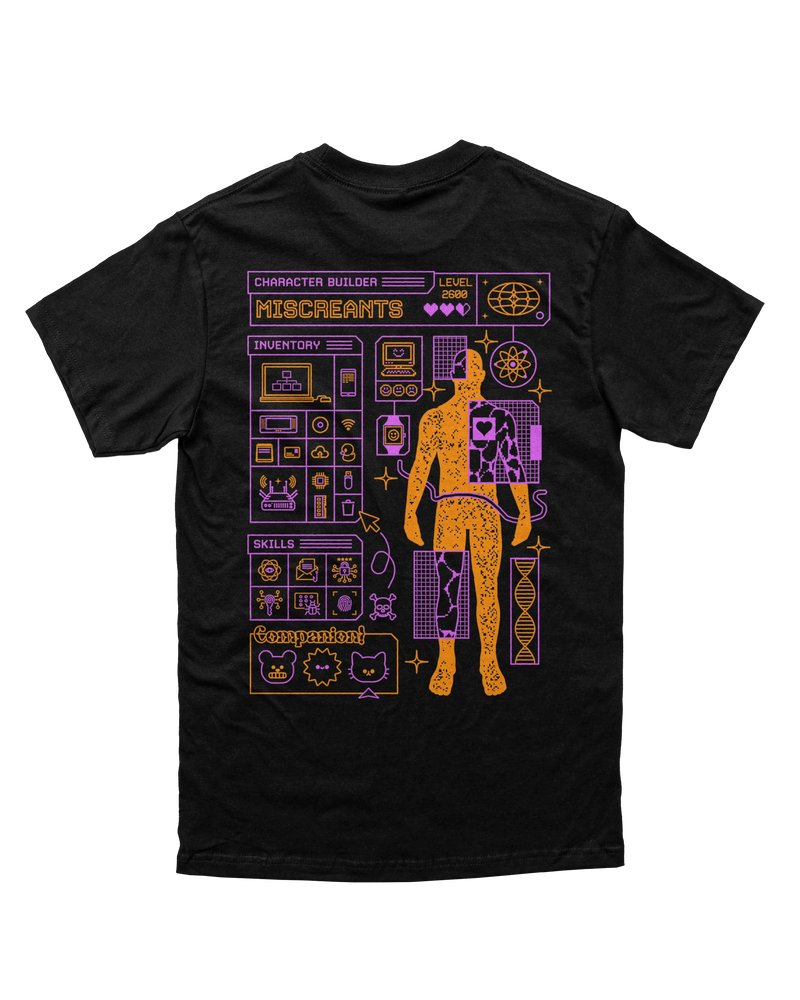 Reality Character Builder T-Shirt from Miscreants — back view