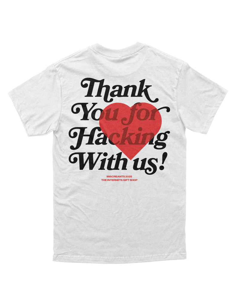 TY for Hacking With Us v5 T-Shirt from Miscreants — back view