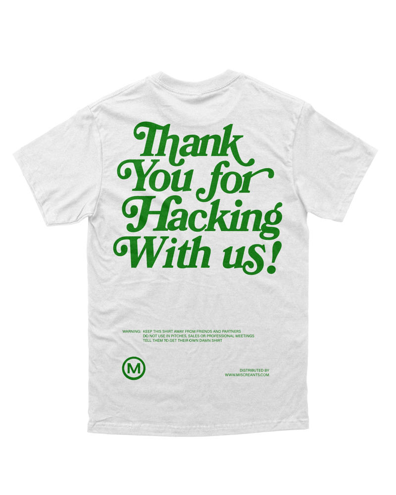 TY for Hacking With Us v1 T-Shirt from Miscreants — back view