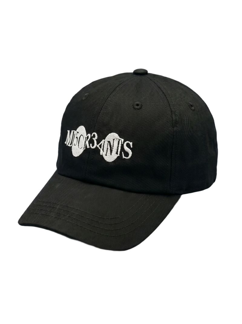 CAPTCHA v2 Hat - Black embroidered cap from Miscreants — embroidery detail
