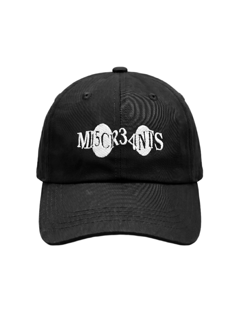 CAPTCHA v2 Hat - Black embroidered cap from Miscreants — front view