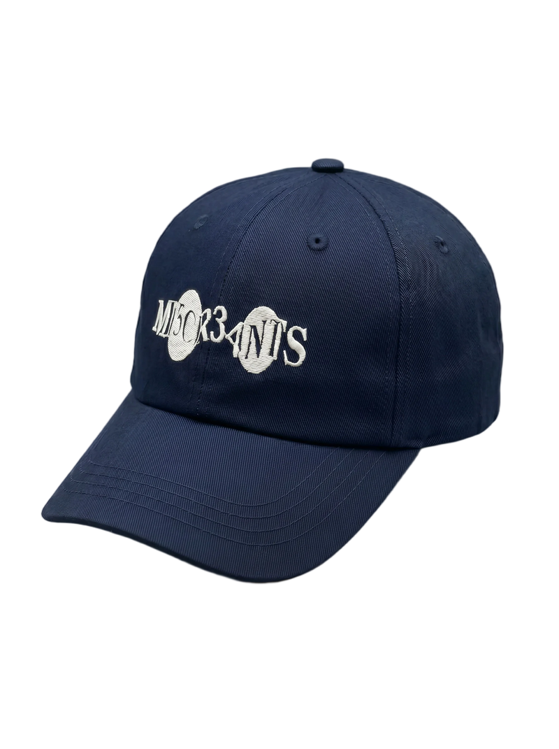 CAPTCHA v2 Hat — Navy embroidered cap from Miscreants — embroidery detail