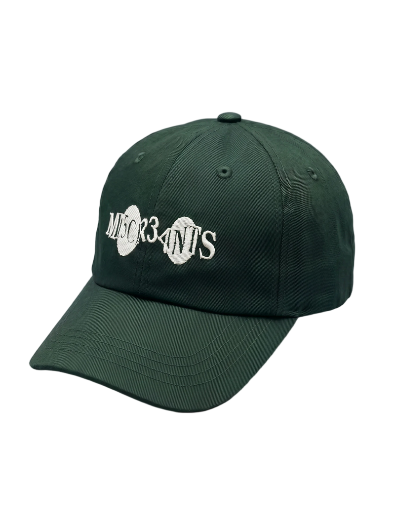 CAPTCHA v2 Hat - Pine embroidered cap from Miscreants — embroidery detail