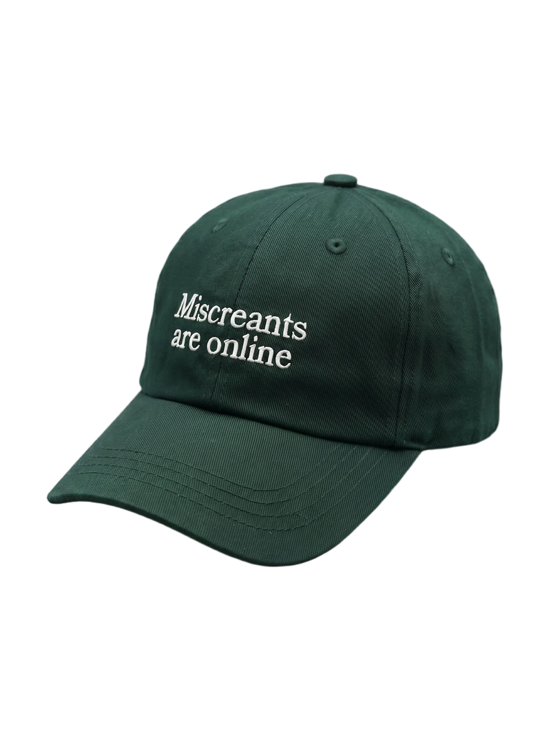 Online Hat - Pine embroidered cap from Miscreants — embroidery detail
