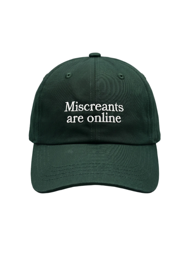 Online Hat - Pine embroidered cap from Miscreants — front view