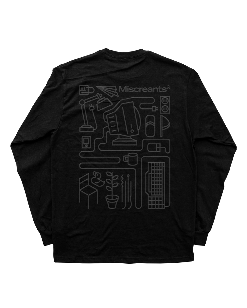 Back — Desk Setup Longsleeve Shirt
