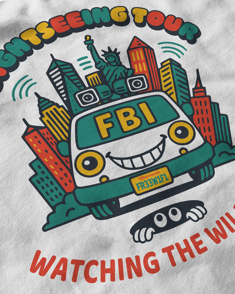 Sightseeing Tour T-Shirt from Miscreants — close-up of print