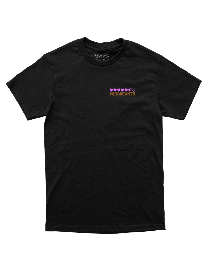 Reality Character Builder T-Shirt from Miscreants — front view of print