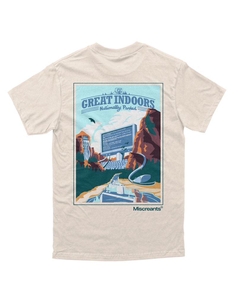 Great Indoors T-Shirt from Miscreants — back view