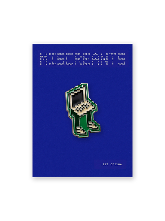 Front — Laptop Kid Enamel Pin