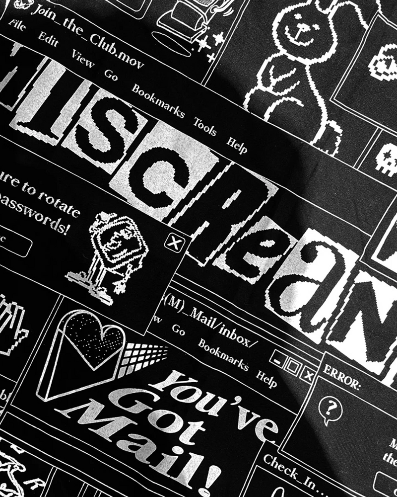 Spamdana bandana from Miscreants — close-up of pattern