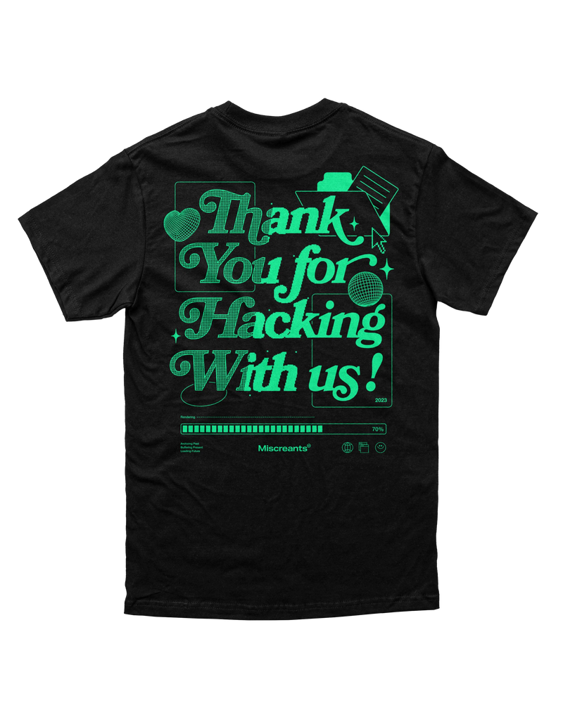 Back — TY for Hacking With Us v3 T-Shirt